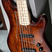 Cort GBFUSION5ABB GB Series Fusion 5 String Bass Guitar, Antique Brown Burst