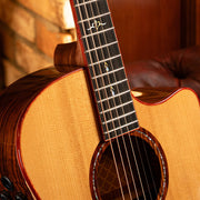 Cort GOLDA10 Gold Series A10 Cocobolo Acoustic-Electric Guitar, Natural Gloss With Hardshell Case