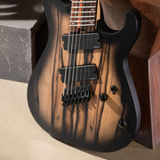 Cort KX Series Pale Moon 7-String Multi-Scale Electric Guitar, Natural Black Burst