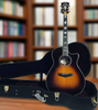 D'Angelico Excel Gramercy Acoustic-Electric Guitar Bundle With Hardshell Case, Vintage Sunburst