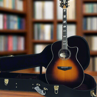 D'Angelico Excel Gramercy Acoustic-Electric Guitar Bundle With Hardshell Case, Vintage Sunburst