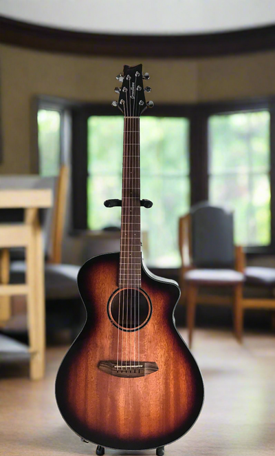 Breedlove ECO Discovery S Concert Edgeburst CE Acoustic-Electric Guitar, African Mahogany-African Mahogany