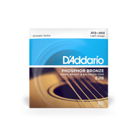 D'Addario EJ16 12-53 Light, Phosphor Bronze Acoustic Guitar Strings