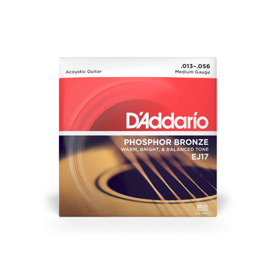 D'Addario EJ17 13-56 Medium, Phosphor Bronze Acoustic Guitar Strings