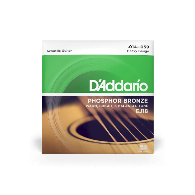 D'Addario EJ18 Acoustic Guitar Strings, Heavy 14-59 Gauge