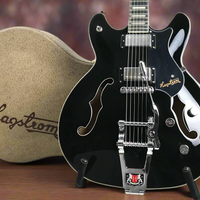 Hagstrom TREVIDLX Tremar Series Viking Deluxe Semi-Hollow Electric Guitar Bundle With C-55 Hagstrom Hardshell Case