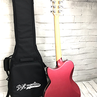 D'Angelico Premier Atlantic Basswood Electric Guitar with Gig Bag, Oxblood