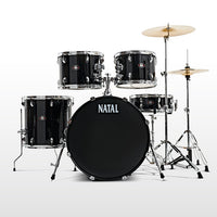 Natal 5 Piece DNA UF22 Starter Drum Set/Kit, Black