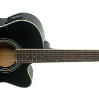 Washburn Festival EA12 Mini Jumbo Acoustic-Electric Guitar, Black