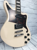 D'Angelico Premier Bedford Basswood Electric Guitar with Gig Bag, Antique White