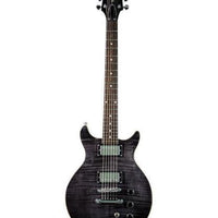 Hamer Archtop Electric Guitar SATF-TBK, Transparent Black/Maple Veneer with  FREE Gig Bag