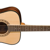 Washburn Apprentice 5 Series AF5K 6-String Folk Acoustic Guitar with Hard Shell Case