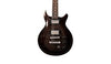 Hamer Archtop Electric Guitar SATF-TBK, Transparent Black/Maple Veneer with  FREE Gig Bag