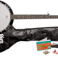 Washburn B8 Pack Americana Series 5 String Banjo Pack, Natural