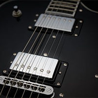 Hagstrom Fantomen Electric Guitar, High Gloss Black with Gig Bag
