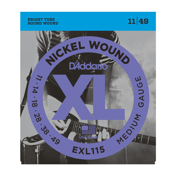 D’Addario EXL115 Electric Guitar String, Medium Gauge
