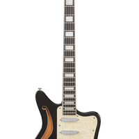 D'Angelico Premier Bedford SH Basswood Electric Guitar, Black Flake
