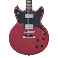 D'Angelico Premier Brighton Basswood Electric Guitar, Oxblood