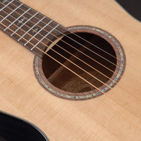 Washburn Vintage P33S Royal Sapphire Parlor Acoustic Guitar, Gloss Natural with Royal Sapphire back