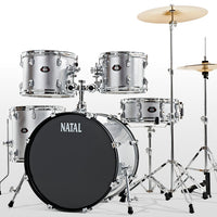 Natal 5 Piece DNA UF22 Starter Drum Set/Kit - Silver
