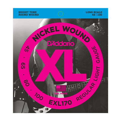 D’Addario EXL170 Electric Bass Guitar Strings, Nickel Wound