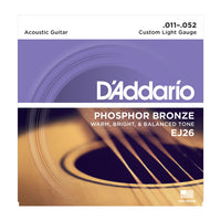 D’Addario EJ26 Acoustic Guitar Strings, Custom Light Gauge