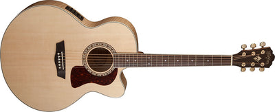 Washburn HJ40SCE Heritage Jumbo Acoustic-Electric Guitar, Natural