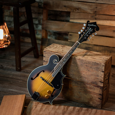 Washburn M3EK-a-U F Style Acoustic Electric Mandolin Pack, Sunburst