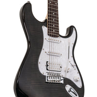 Washburn SDFTB Sonamaster Deluxe Electric Guitar, Transparent Black