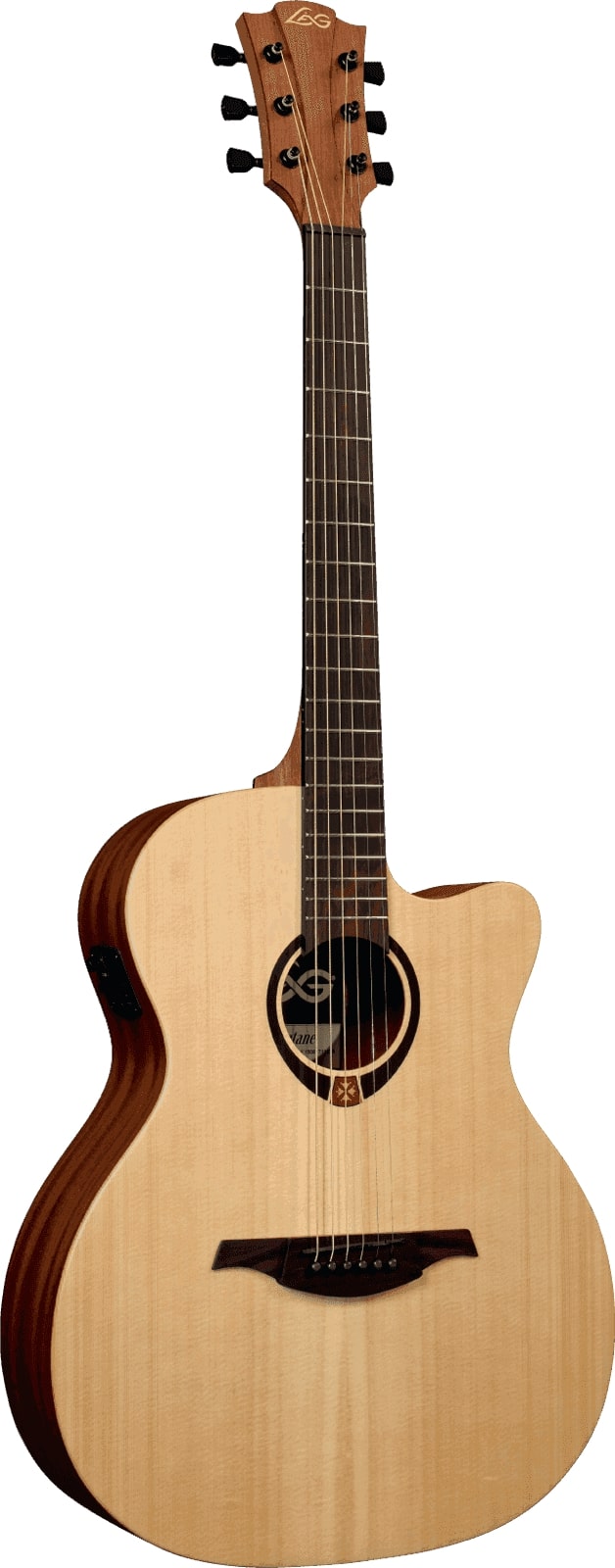 Lag T70ACE Tramontane Auditorium Cutaway Acoustic-Electric Guitar