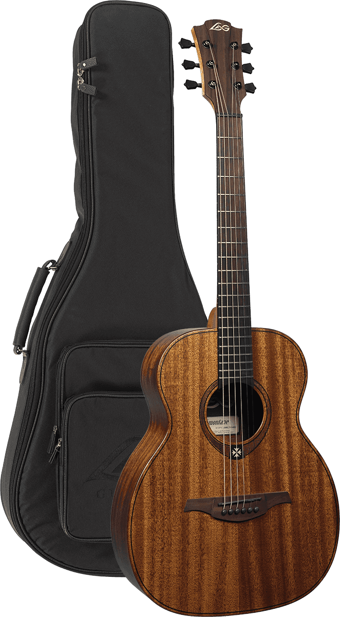 Lâg Travel-KA Tramontane Acoustic Travel Guitar with Gig Bag, Khaya