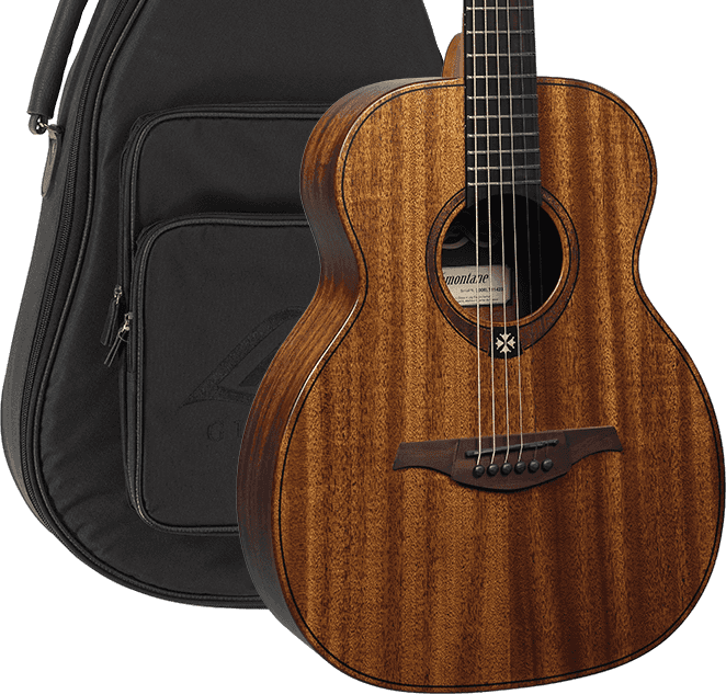 Lâg Travel-KA Tramontane Acoustic Travel Guitar with Gig Bag, Khaya (African Mahogany)