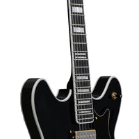 Hagstrom VIK67-G-BLK 67' Viking II Electric Guitar, Black Gloss