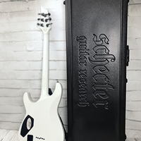 Schecter Hellraiser C-1 Electric Guitar Bundle With Schecter Hardshell Case, White Gloss