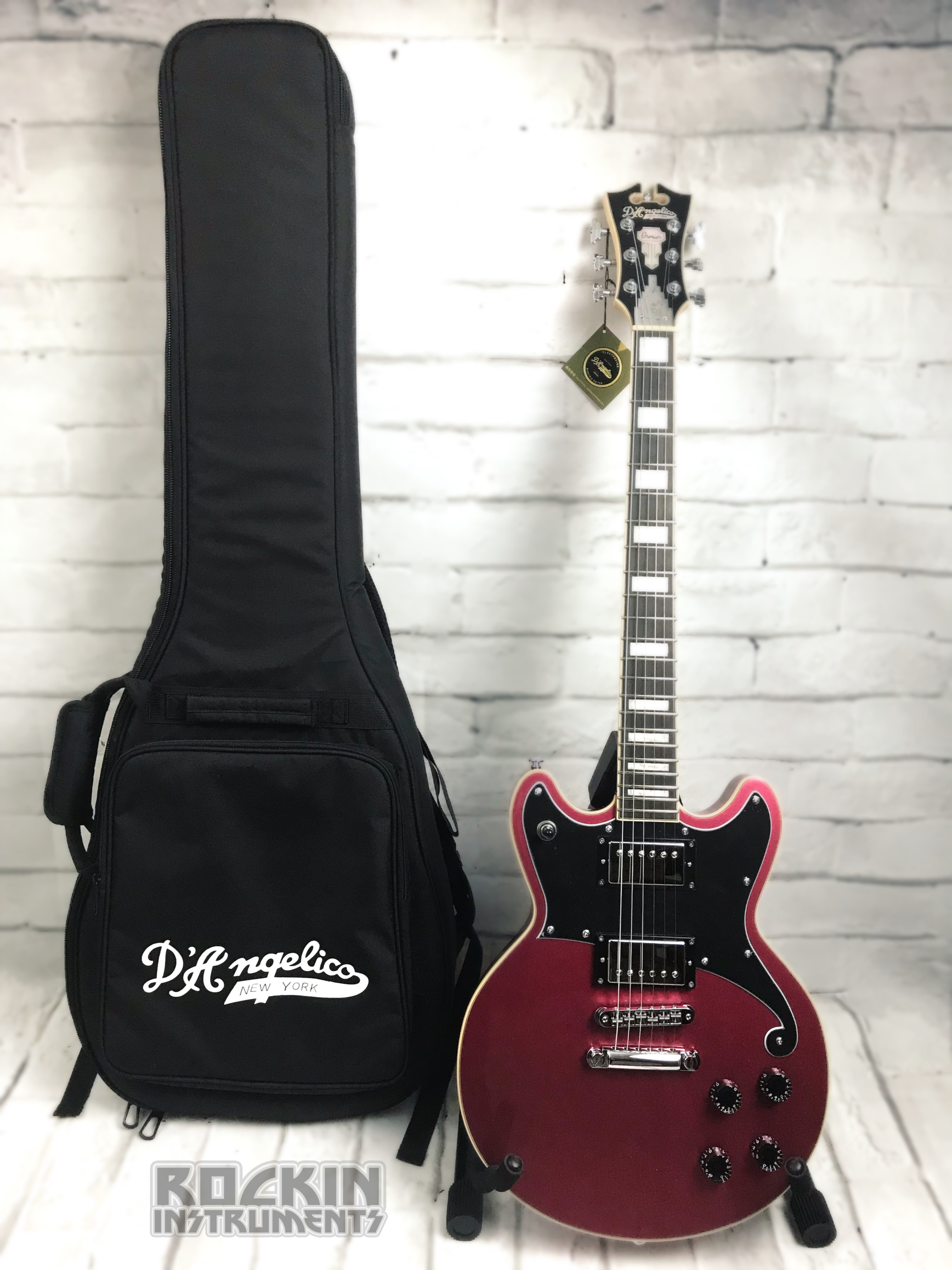 D'Angelico Premier Brighton Basswood Electric Guitar With Gig Bag, Oxb D'Angelico Premier Brighton Basswood Electric Guitar With Gig Bag, Oxb