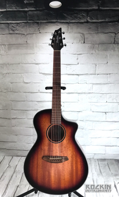 Breedlove Eco Series Discovery S Concert Edgeburst CE Acoustic-Electric Guitar, African Mahogany-African Mahogany