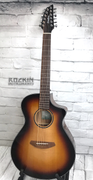 Breedlove Discovery S Concert Edgeburst 12 String CE Acoustic-Electric Guitar, Sitka-African Mahogany