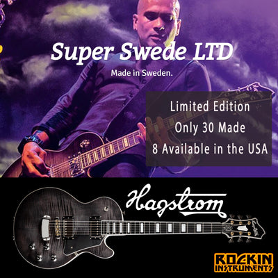 Hagstrom #28 of 30 Limited Edition LTD Super Swede Electric Guitar with Hagstrom Hardshell Case, Cosmic Black Burst