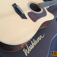 Washburn Heritage HD100SWCEK 6-string Dreadnought Cutaway Acoustic Guitar with Hard Shell Case