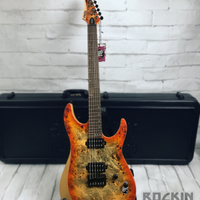 Schecter Reaper-6 Electric Guitar Bundle With Schecter SGR-1C Hardshell Case, Inferno Burst