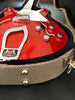 Hagstrom Super Viking 6-String Electric Guitar Bundle with C-55 Hardshell Case, Mandarin Flame