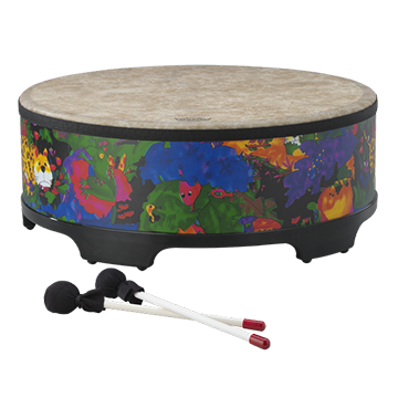 Remo Kids Percussion® Gathering Drum, 16" Fabric Rain Forest