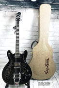Hagstrom TREVIDLX Tremar Series Viking Deluxe Semi-Hollow Electric Guitar Bundle With C-55 Hagstrom Hardshell Case