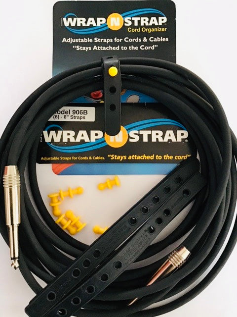 Wrap N Strap 906B 6” Instrument Cord & Cable Organizer Straps, Set of Six